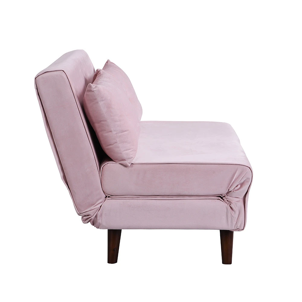 Algo Sofabed With Cushions In Pink Velvet 2 Seater 10 Algo Sofabed With Cushions In Pink Velvet 2 Seater - Image 10