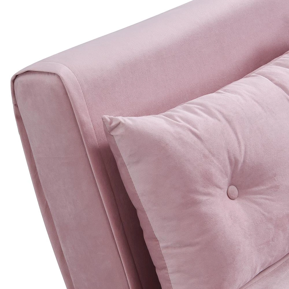 Algo Sofabed With Cushions In Pink Velvet 2 Seater 12 Algo Sofabed With Cushions In Pink Velvet 2 Seater - Image 12