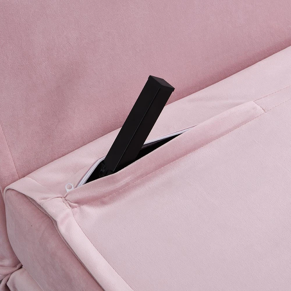 Algo Sofabed With Cushions In Pink Velvet 2 Seater 14 Algo Sofabed With Cushions In Pink Velvet 2 Seater - Image 14
