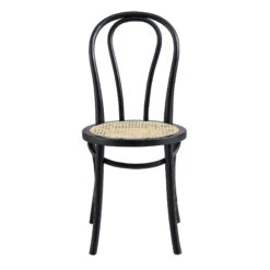 Camille Elm Wood And Rattan Bentwood Dining Chair, Black 13 Camille Elm Wood And Rattan Bentwood Dining Chair, Black -Daals Store DCH 002 BLACK WB2