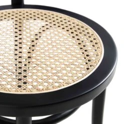 Camille Elm Wood And Rattan Bentwood Dining Chair, Black 21 Camille Elm Wood And Rattan Bentwood Dining Chair, Black -Daals Store DCH 002 BLACK detail3