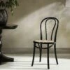 Camille Elm Wood And Rattan Bentwood Dining Chair, Black 25 Camille Elm Wood And Rattan Bentwood Dining Chair, Black -Daals Store DCH 002 BLACK main