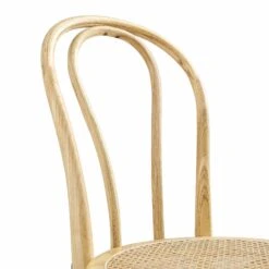 Camille Elm Wood And Rattan Bentwood Dining Chair, Natural 20 Camille Elm Wood And Rattan Bentwood Dining Chair, Natural -Daals Store DCH 002 NAT detail2
