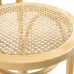 Camille Elm Wood And Rattan Bentwood Dining Chair, Natural 21 Camille Elm Wood And Rattan Bentwood Dining Chair, Natural -Daals Store DCH 002 NAT detail3
