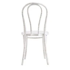 Camille Elm Wood And Rattan Bentwood Dining Chair, Distressed White 18 Camille Elm Wood And Rattan Bentwood Dining Chair, Distressed White -Daals Store DCH 002 WASHWHITE WB6