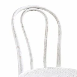 Camille Elm Wood And Rattan Bentwood Dining Chair, Distressed White 20 Camille Elm Wood And Rattan Bentwood Dining Chair, Distressed White -Daals Store DCH 002 WASHWHITE detail2