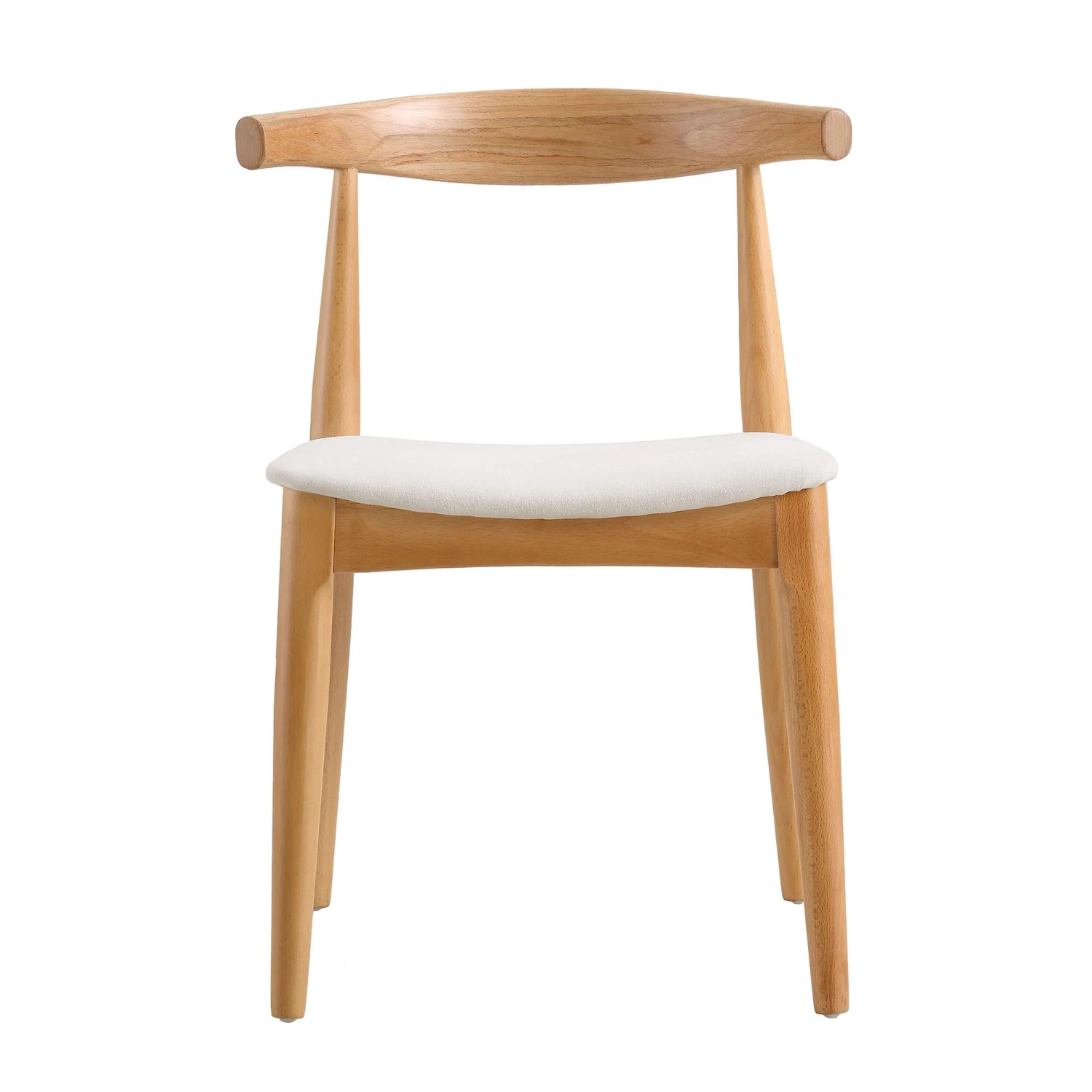 Arley Natural Beech Wood with Beige Fabric Seat β Set of 2 Scandi Curved Back Dining Chairs 5 Arley Natural Beech Wood with Beige Fabric Seat β Set of 2 Scandi Curved Back Dining Chairs - Image 5