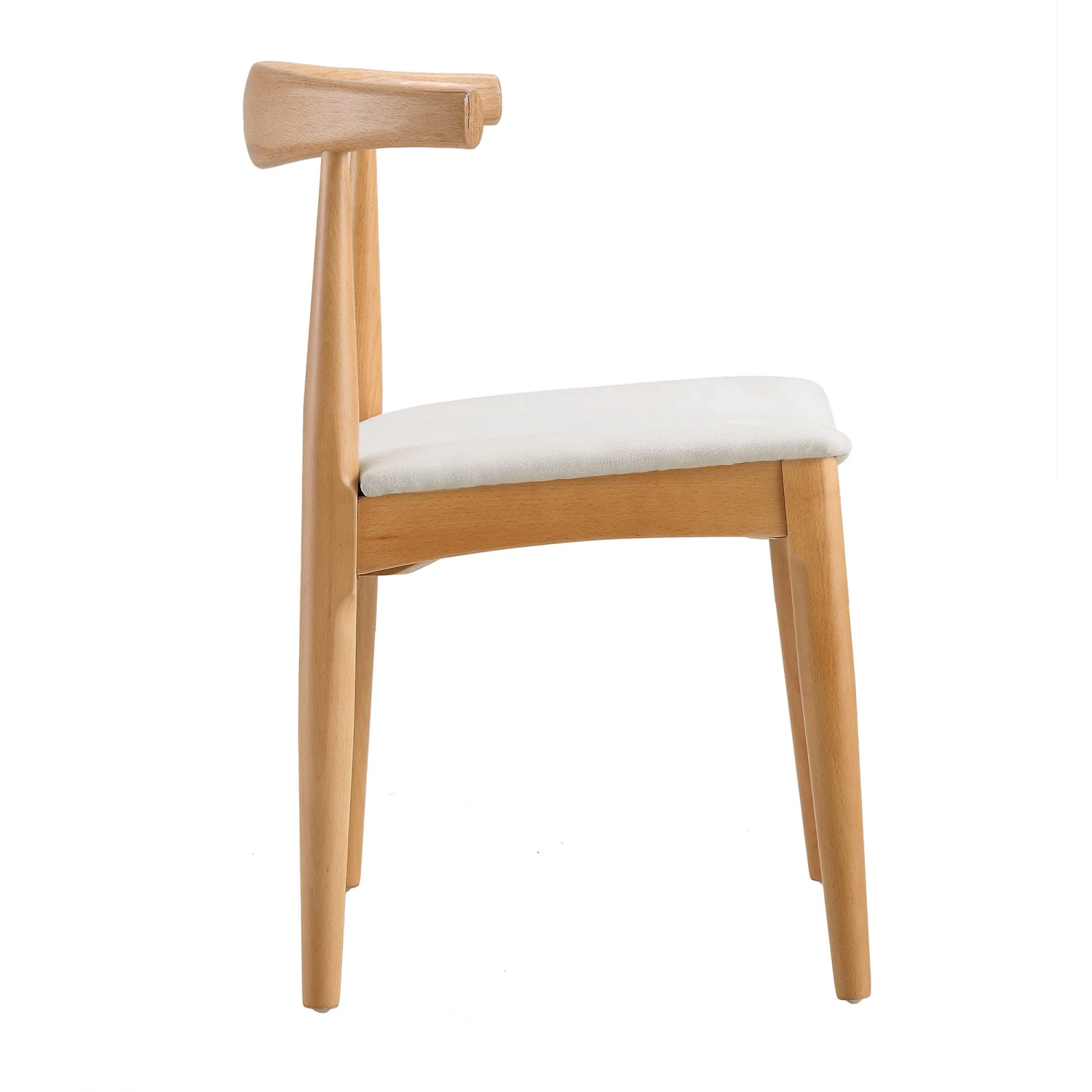 Arley Natural Beech Wood with Beige Fabric Seat β Set of 2 Scandi Curved Back Dining Chairs 6 Arley Natural Beech Wood with Beige Fabric Seat β Set of 2 Scandi Curved Back Dining Chairs - Image 6