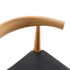 Arley Set Of 2 Beech Wood Dining Chairs, Natural And Black -Daals Store DCH 007 NAT BLACKPU 2P detail1