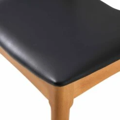 Arley Set Of 2 Beech Wood Dining Chairs, Natural And Black -Daals Store DCH 007 NAT BLACKPU 2P detail3