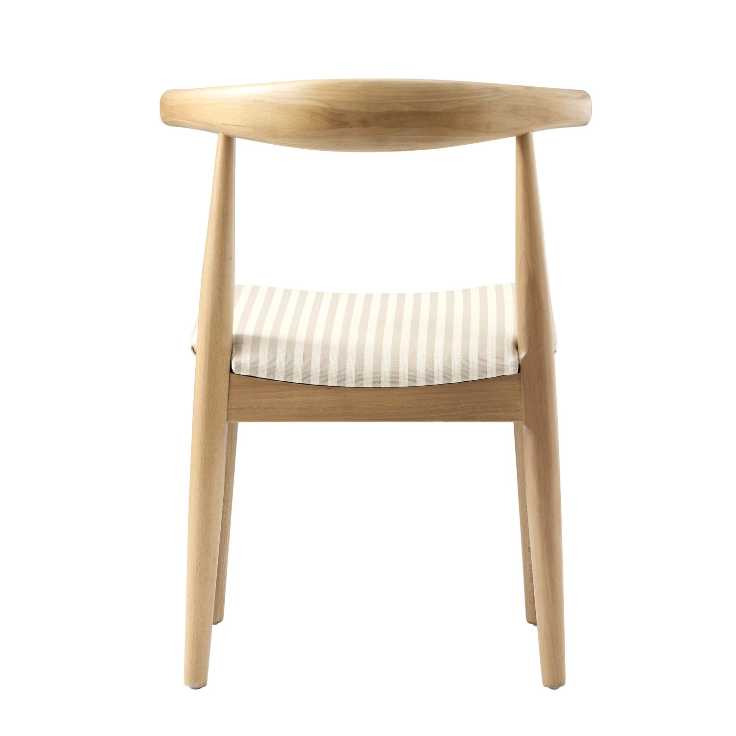 Arley Set Of 2 Beech Wood Dining Chairs, Natural And Light Taupe Striped 14 Arley Set Of 2 Beech Wood Dining Chairs, Natural And Light Taupe Striped - Image 14