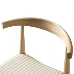 Arley Set Of 2 Beech Wood Dining Chairs, Natural And Light Taupe Striped 31 Arley Set Of 2 Beech Wood Dining Chairs, Natural And Light Taupe Striped -Daals Store DCH 007 NAT TAUPESTRIPE 2P detail1