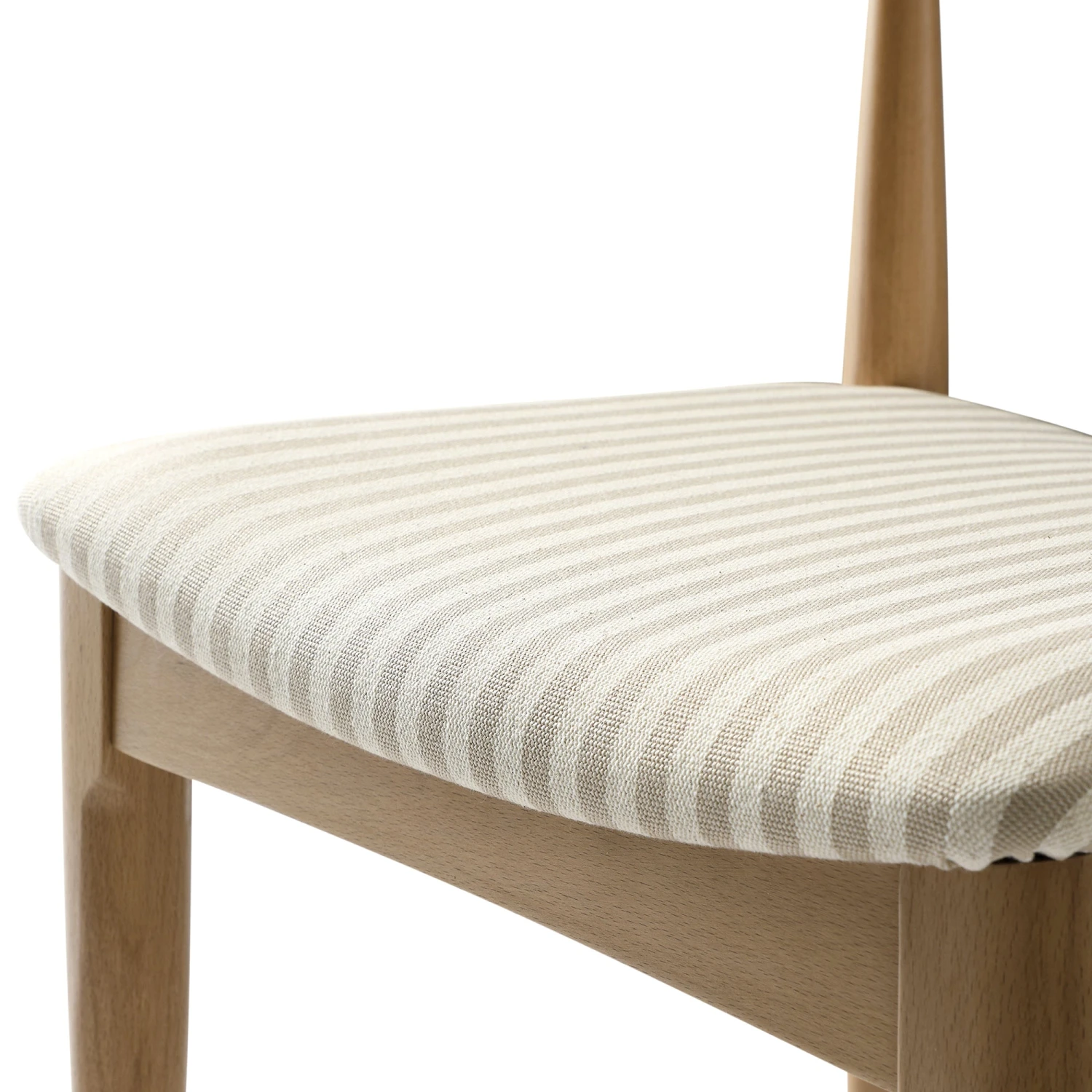 Arley Set Of 2 Beech Wood Dining Chairs, Natural And Light Taupe Striped 17 Arley Set Of 2 Beech Wood Dining Chairs, Natural And Light Taupe Striped - Image 17