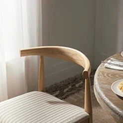 Arley Set Of 2 Beech Wood Dining Chairs, Natural And Light Taupe Striped 22 Arley Set Of 2 Beech Wood Dining Chairs, Natural And Light Taupe Striped -Daals Store DCH 007 NAT TAUPESTRIPE 2P scene5