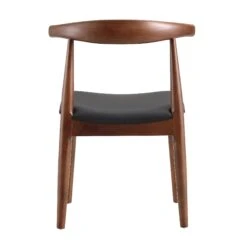 Arley Set of 2 Walnut Beech Wood Dining Chairs with Black PU Leather β Scandi Curved Backrest 20 Arley Set of 2 Walnut Beech Wood Dining Chairs with Black PU Leather β Scandi Curved Backrest -Daals Store DCH 007 WALNUT BLACKPU 2P WB6
