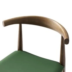 Arley Set Of 2 Beech Wood Dining Chairs, Light Walnut And Olive Green -Daals Store DCH 007 WALNUT OLIVEPU 2P detail1