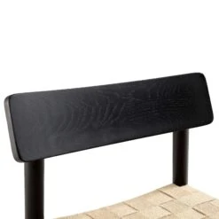 Ditton Black Elm Wood with Natural Jute β Mid-Century Hans Wegner Inspired Dining Chairs (Set of 2) 21 Ditton Black Elm Wood with Natural Jute β Mid-Century Hans Wegner Inspired Dining Chairs (Set of 2) -Daals Store DCH 086 BLACK 2P detail1