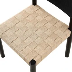 Ditton Black Elm Wood with Natural Jute β Mid-Century Hans Wegner Inspired Dining Chairs (Set of 2) 22 Ditton Black Elm Wood with Natural Jute β Mid-Century Hans Wegner Inspired Dining Chairs (Set of 2) -Daals Store DCH 086 BLACK 2P detail2