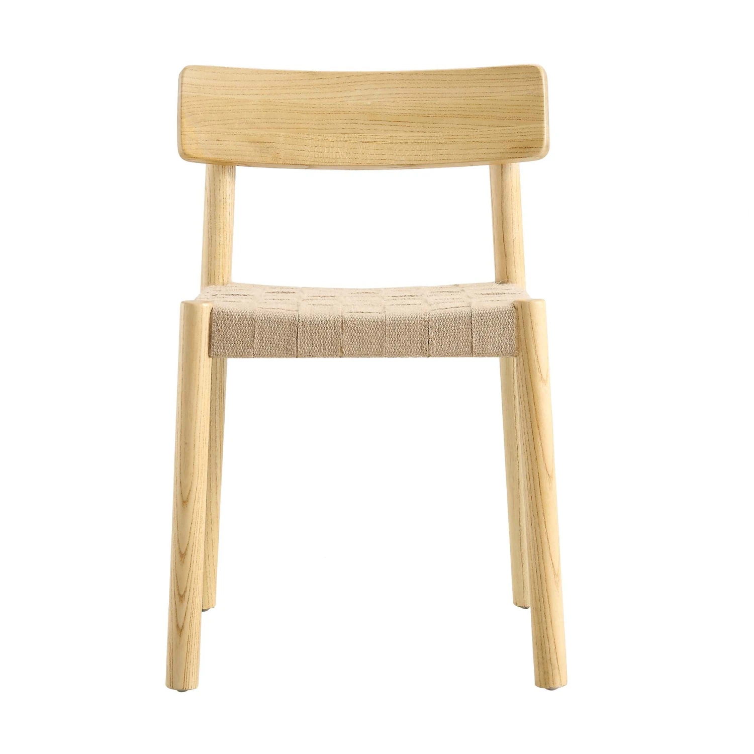 Ditton Set Of 2 Elm Wood And Jute Dining Chairs, Natural 5 Ditton Set Of 2 Elm Wood And Jute Dining Chairs, Natural - Image 5