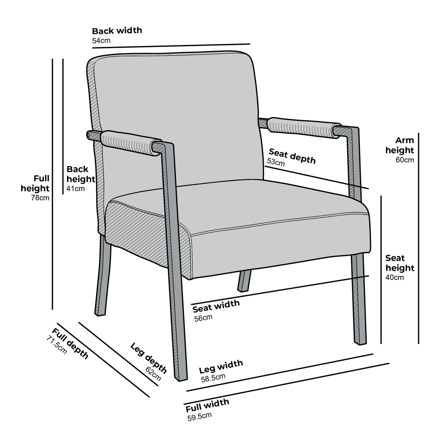 Hatton Steel Frame Boucle Accent Chair (White) 8 Hatton Steel Frame Boucle Accent Chair (White) - Image 8