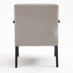 Hatton Steel Frame Boucle Accent Chair (Grey) 22 Hatton Steel Frame Boucle Accent Chair (Grey) -Daals Store DCH 1064A LGREY BOUCLE WB5