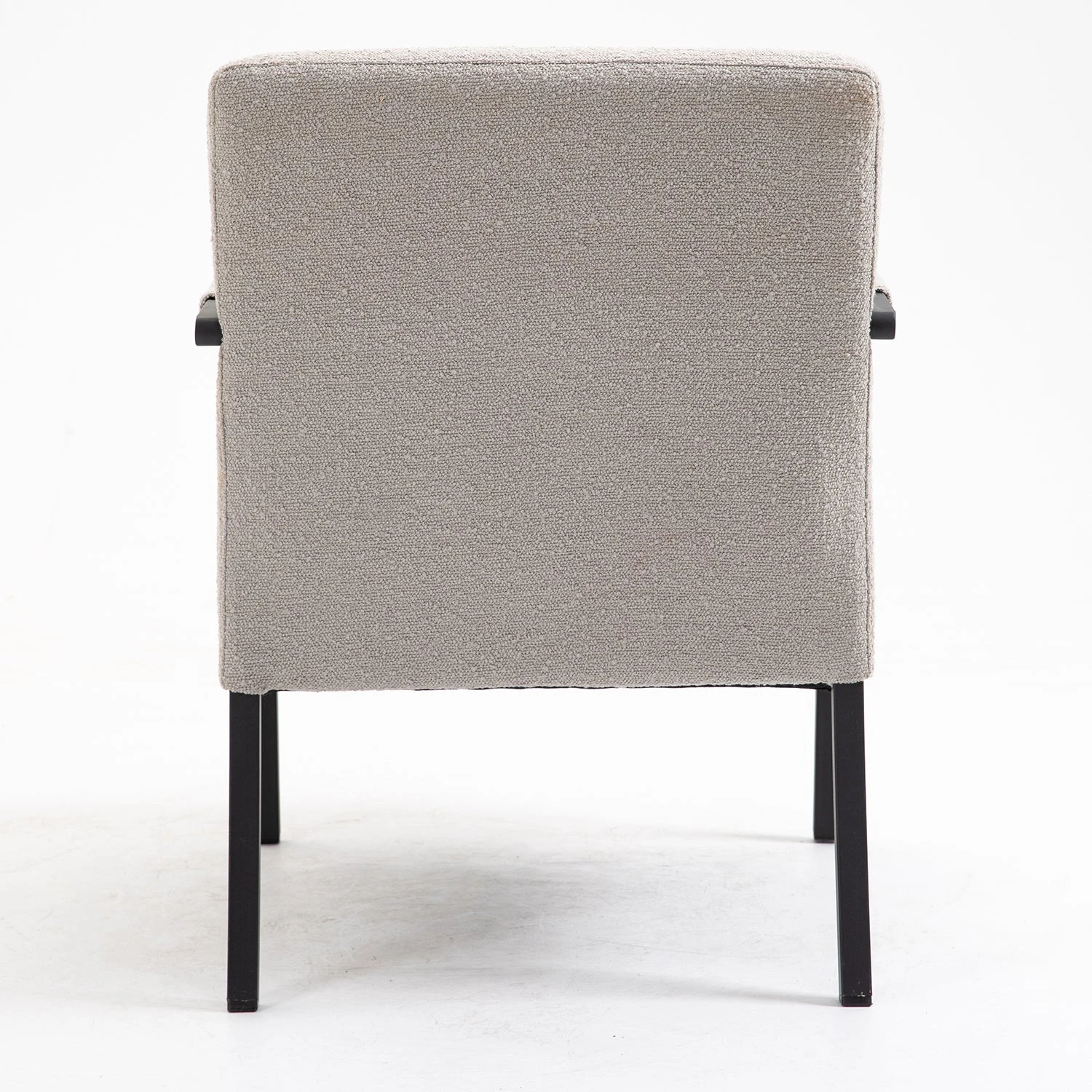 Hatton Steel Frame Boucle Accent Chair (Grey) 10 Hatton Steel Frame Boucle Accent Chair (Grey) - Image 10