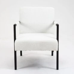 Hatton Steel Frame Boucle Accent Chair (White) 18 Hatton Steel Frame Boucle Accent Chair (White) -Daals Store DCH 1064A WHITE BOUCLE WB2