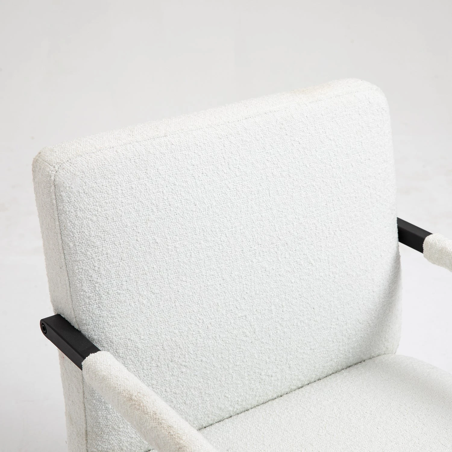 Hatton Steel Frame Boucle Accent Chair (White) 10 Hatton Steel Frame Boucle Accent Chair (White) - Image 10