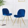 Set Of 2 Cosford Diamond Stitch Dining Chairs (Blue Velvet) 19 Set Of 2 Cosford Diamond Stitch Dining Chairs (Blue Velvet) -Daals Store DCH 2092B BLUEVEL 2P main