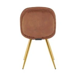 Set Of 2 Cosford Diamond Stitch Dining Chairs (Vintage Tan Leather Effect Fabric) 15 Set Of 2 Cosford Diamond Stitch Dining Chairs (Vintage Tan Leather Effect Fabric) -Daals Store DCH 2092B COGNAC KJB 2P WB4