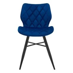 Set Of 2 Ampney Velvet Diamond Stitch Dining Chairs With Metal Legs (Blue Velvet) 14 Set Of 2 Ampney Velvet Diamond Stitch Dining Chairs With Metal Legs (Blue Velvet) -Daals Store DCH 2097 BLUE VEL 2P WB2