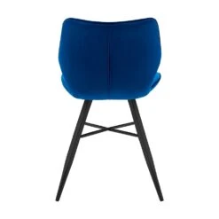 Set Of 2 Ampney Velvet Diamond Stitch Dining Chairs With Metal Legs (Blue Velvet) 17 Set Of 2 Ampney Velvet Diamond Stitch Dining Chairs With Metal Legs (Blue Velvet) -Daals Store DCH 2097 BLUE VEL 2P WB4