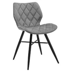 Set Of 2 Ampney Diamond Stitch Light Grey Velvet Dining Chair Set Of 2 With Metal Legs 12 Set Of 2 Ampney Diamond Stitch Light Grey Velvet Dining Chair Set Of 2 With Metal Legs -Daals Store DCH 2097 LIGHTGREY VEL 2P WB2