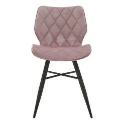Set Of 2 Ampney Velvet Diamond Stitch Dining Chairs With Metal Legs (Dusty Pink Velvet) 12 Set Of 2 Ampney Velvet Diamond Stitch Dining Chairs With Metal Legs (Dusty Pink Velvet) -Daals Store DCH 2097 PINK VEL 2P WB2
