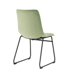 Sutton Set of 2 Sage Green Velvet Fluted Dining Chairs - Modern Vertical Stitching with Metal Frame 16 Sutton Set of 2 Sage Green Velvet Fluted Dining Chairs - Modern Vertical Stitching with Metal Frame -Daals Store DCH 2098 SAGE VEL 2P WB5
