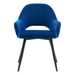 Belvoir Velvet Dining Chair With Metal Legs (Blue Velvet) 12 Belvoir Velvet Dining Chair With Metal Legs (Blue Velvet) -Daals Store DCH 2117 BLUE VEL WB2