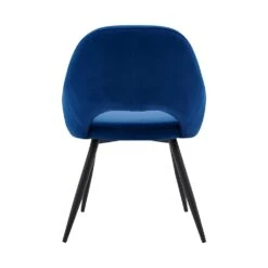 Belvoir Velvet Dining Chair With Metal Legs (Blue Velvet) 15 Belvoir Velvet Dining Chair With Metal Legs (Blue Velvet) -Daals Store DCH 2117 BLUE VEL WB4