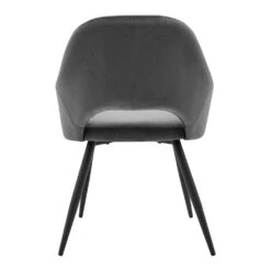 Belvoir Velvet Dining Chair With Metal Legs (Grey Velvet) 15 Belvoir Velvet Dining Chair With Metal Legs (Grey Velvet) -Daals Store DCH 2117 GREY VEL WB4