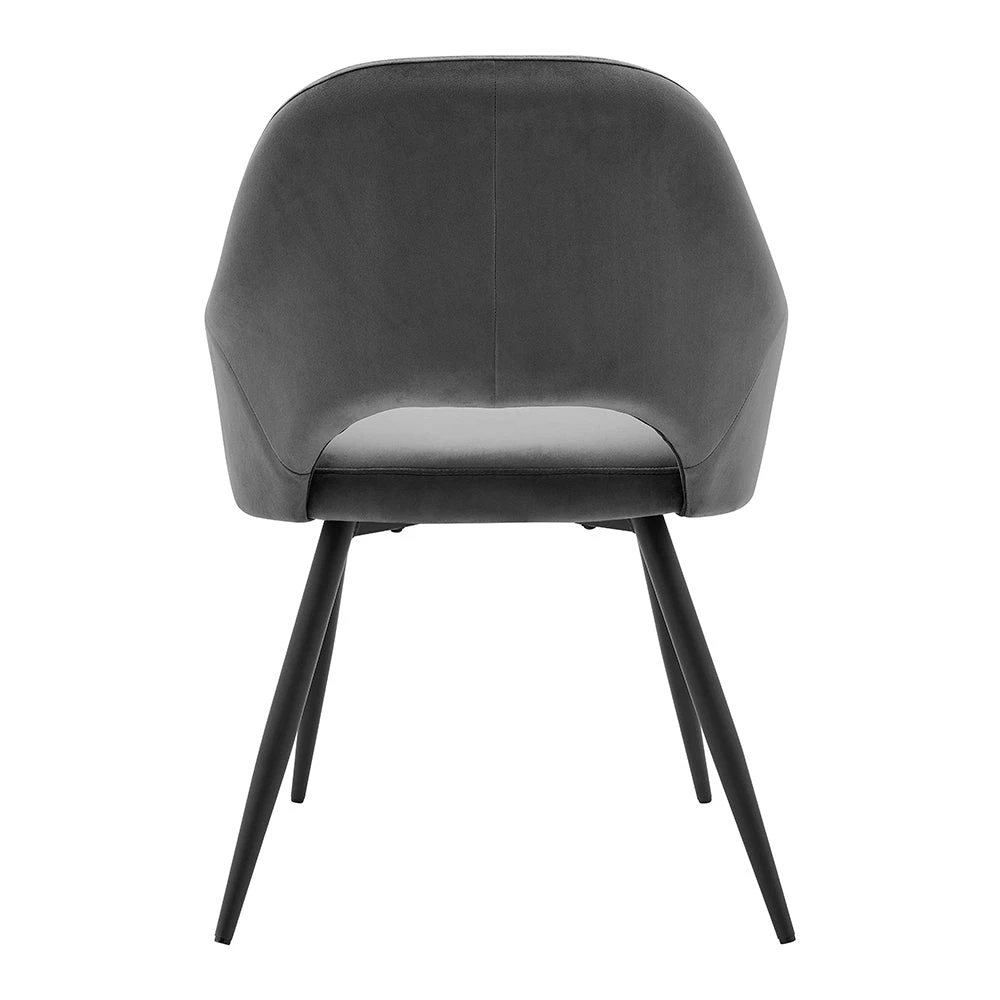 Belvoir Velvet Dining Chair With Metal Legs (Grey Velvet) 8 Belvoir Velvet Dining Chair With Metal Legs (Grey Velvet) - Image 8