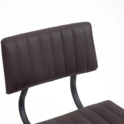 Charlecote Set Of 2 Fluted Dining Chairs (Dark Brown PU) -Daals Store DCH 2118 DARKBROWN PU 2P detail1