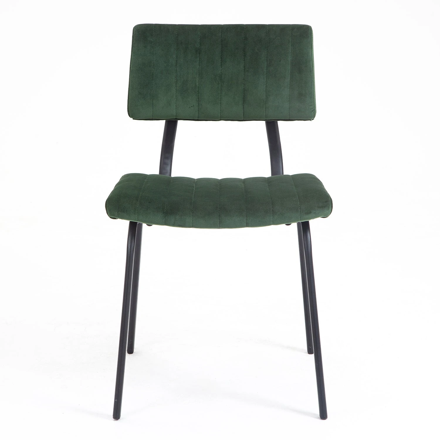 Charlecote Set Of 2 Fluted Dining Chairs (Dark Green Velvet) 5 Charlecote Set Of 2 Fluted Dining Chairs (Dark Green Velvet) - Image 5