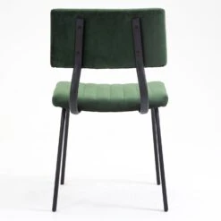 Charlecote Set Of 2 Fluted Dining Chairs (Dark Green Velvet) 19 Charlecote Set Of 2 Fluted Dining Chairs (Dark Green Velvet) -Daals Store DCH 2118 DARKGREEN VEL 2P WB4