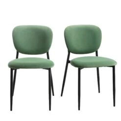 Kelmarsh Set Of 2 Grass Green Velvet Upholstered Dining Chairs 12 Kelmarsh Set Of 2 Grass Green Velvet Upholstered Dining Chairs -Daals Store DCH 2128 GRASS VEL 2P WB1