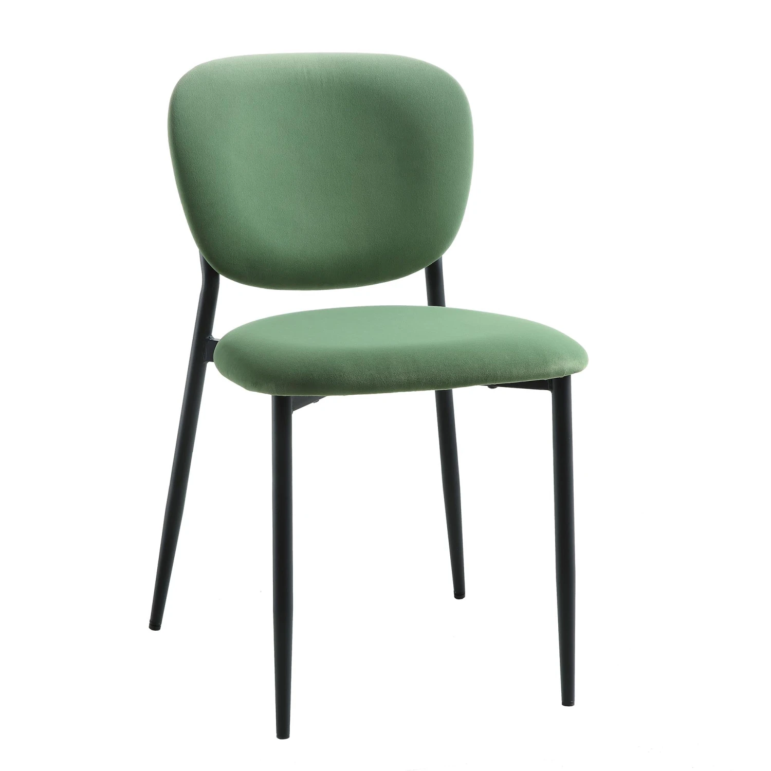Kelmarsh Set Of 2 Grass Green Velvet Upholstered Dining Chairs 3 Kelmarsh Set Of 2 Grass Green Velvet Upholstered Dining Chairs - Image 3