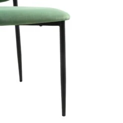 Kelmarsh Set Of 2 Grass Green Velvet Upholstered Dining Chairs 21 Kelmarsh Set Of 2 Grass Green Velvet Upholstered Dining Chairs -Daals Store DCH 2128 GRASS VEL 2P detail4