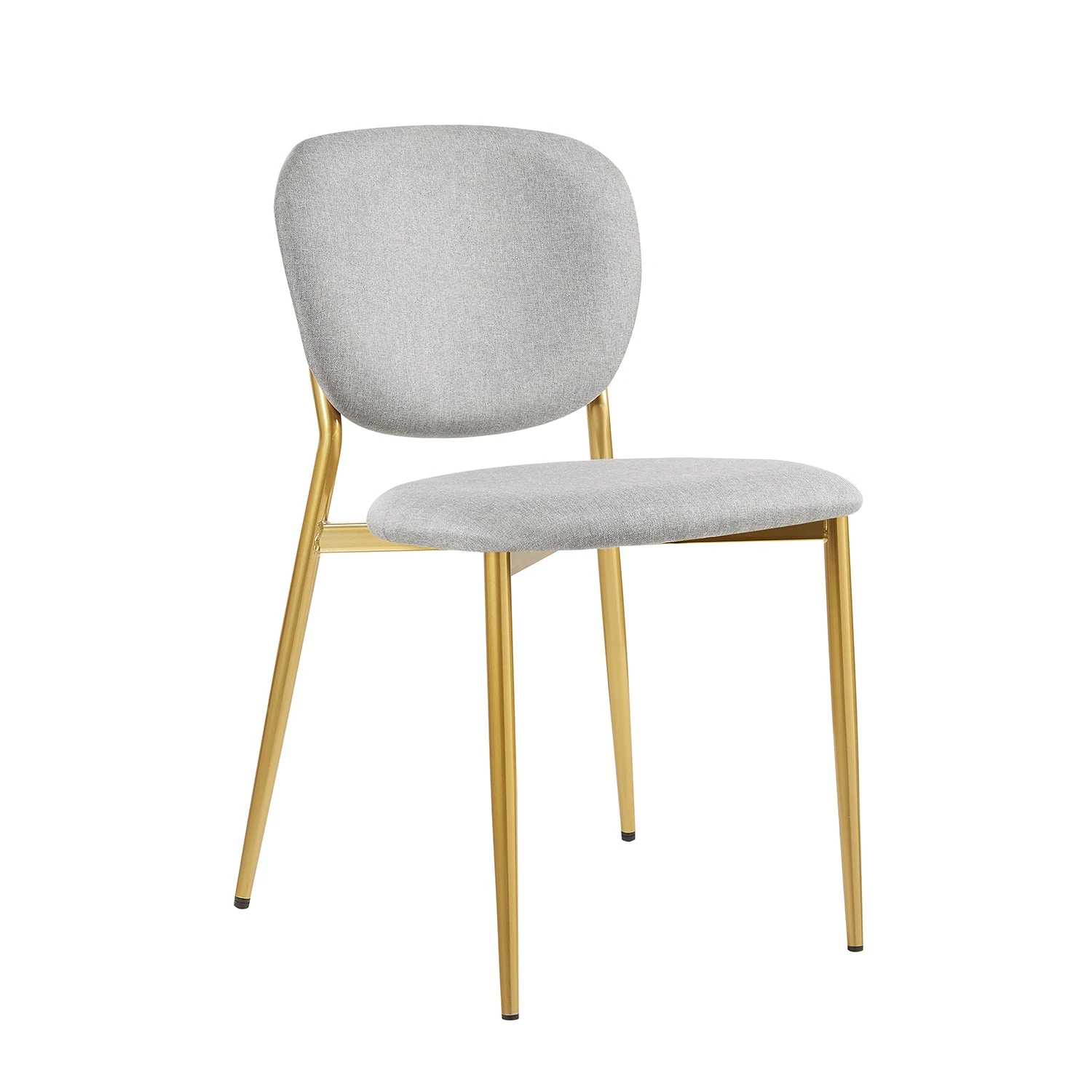 Kelmarsh Set Of 2 Light Grey Fabric Upholstered Dining Chairs 3 Kelmarsh Set Of 2 Light Grey Fabric Upholstered Dining Chairs - Image 3