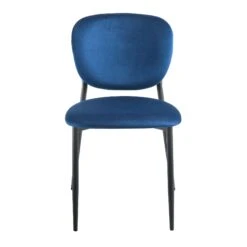 Kelmarsh Set Of 2 Navy Blue Velvet Upholstered Dining Chairs 14 Kelmarsh Set Of 2 Navy Blue Velvet Upholstered Dining Chairs -Daals Store DCH 2128 NAVY VEL 2P WB2
