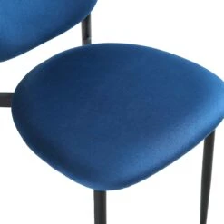 Kelmarsh Set Of 2 Navy Blue Velvet Upholstered Dining Chairs 20 Kelmarsh Set Of 2 Navy Blue Velvet Upholstered Dining Chairs -Daals Store DCH 2128 NAVY VEL 2P detail2