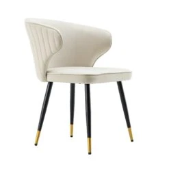 Langham Set Of 2 Champagne Velvet Upholstered Carver Dining Chairs 17 Langham Set Of 2 Champagne Velvet Upholstered Carver Dining Chairs -Daals Store DCH 2143 CHAMP VEL 2P WB4