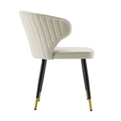 Langham Set Of 2 Champagne Velvet Upholstered Carver Dining Chairs 18 Langham Set Of 2 Champagne Velvet Upholstered Carver Dining Chairs -Daals Store DCH 2143 CHAMP VEL 2P WB5